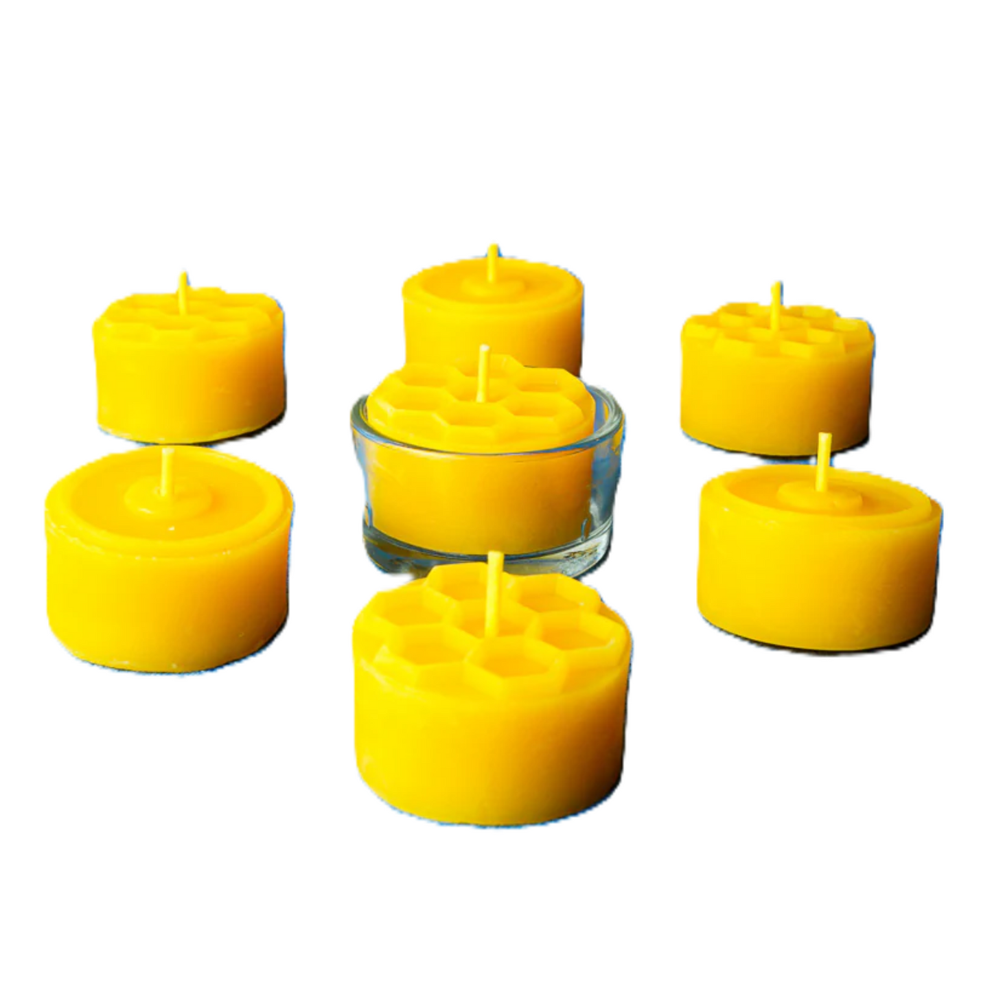 Teelichtkerze aus Bienenwachs - unterschiedliche Motive