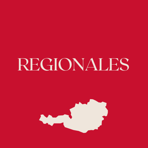 Schriftzug Regional mit Umriss von Österreich