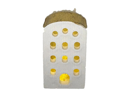 Gipshäuschen mit Licht – Rundgiebel