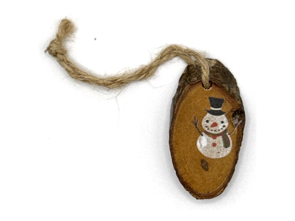 Holzanhänger Schneemann