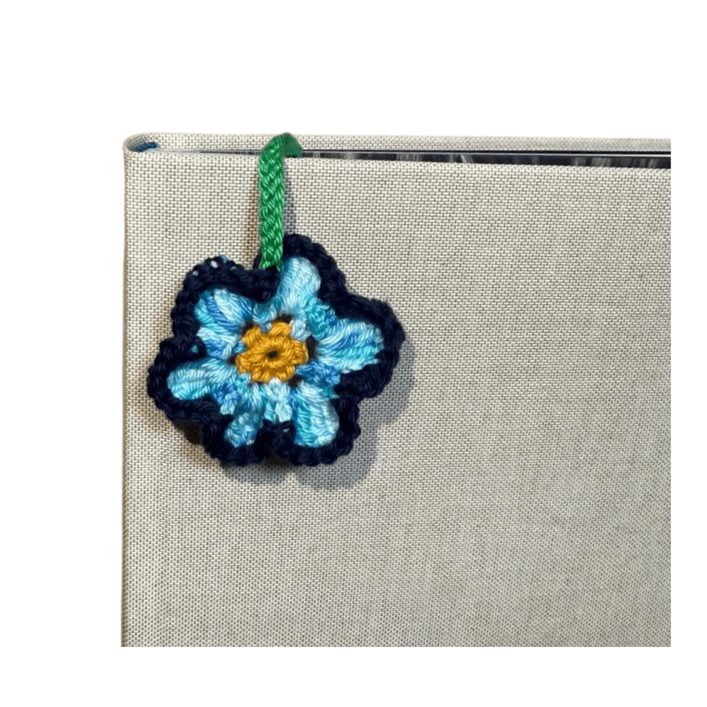 Lesezeichenblume Blau/Schwarz