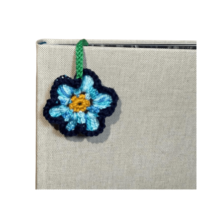 Lesezeichenblume Blau/Schwarz