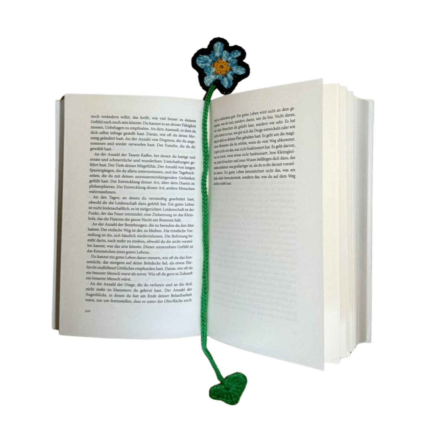 Lesezeichenblume Blau/Schwarz