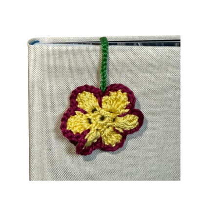 Lesezeichenblume Gelb/Bordeaux