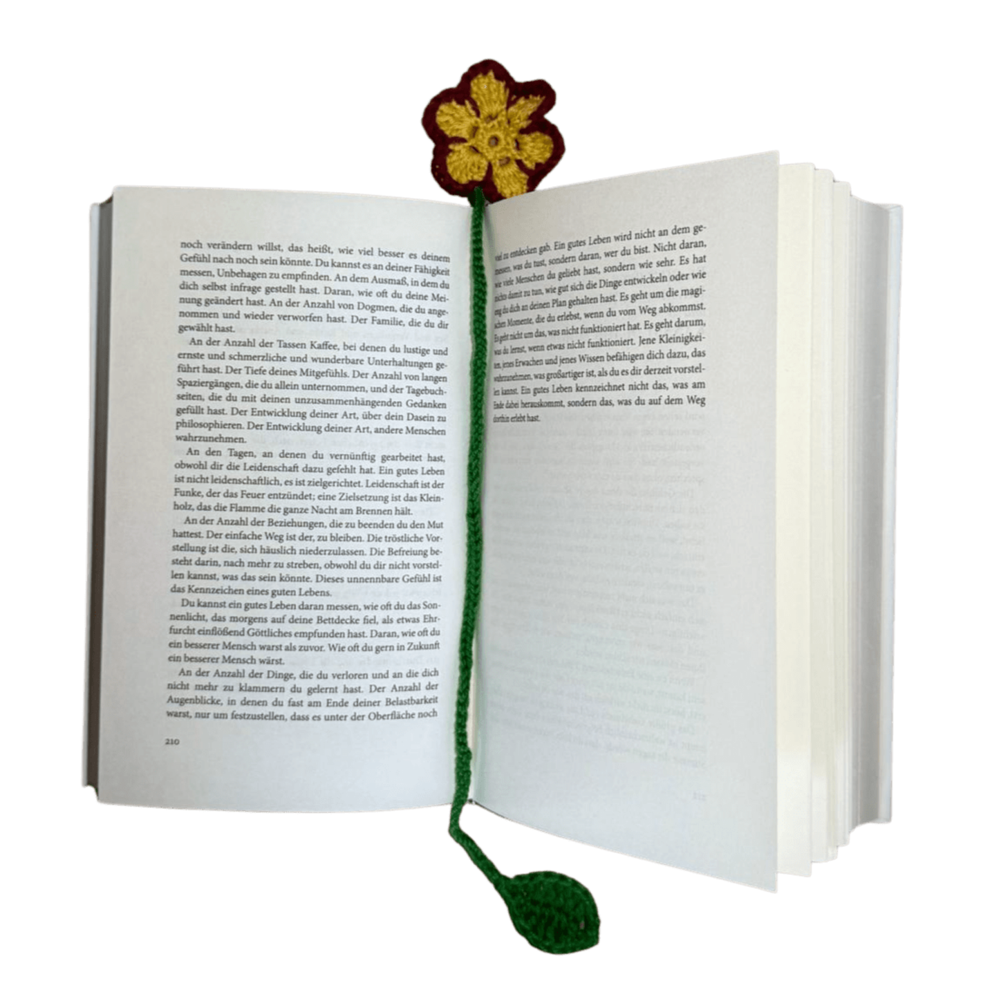 Lesezeichenblume Gelb/Bordeaux