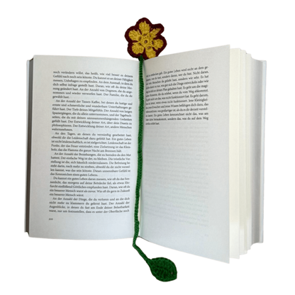 Lesezeichenblume Gelb/Bordeaux