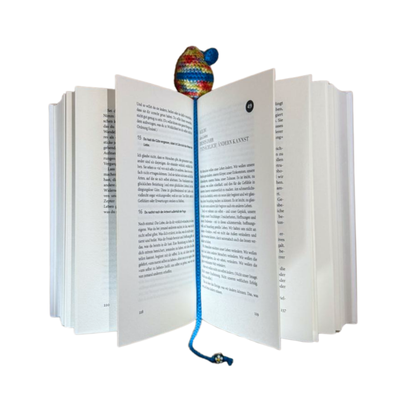 Lesezeichen Maus Bunt/Blau