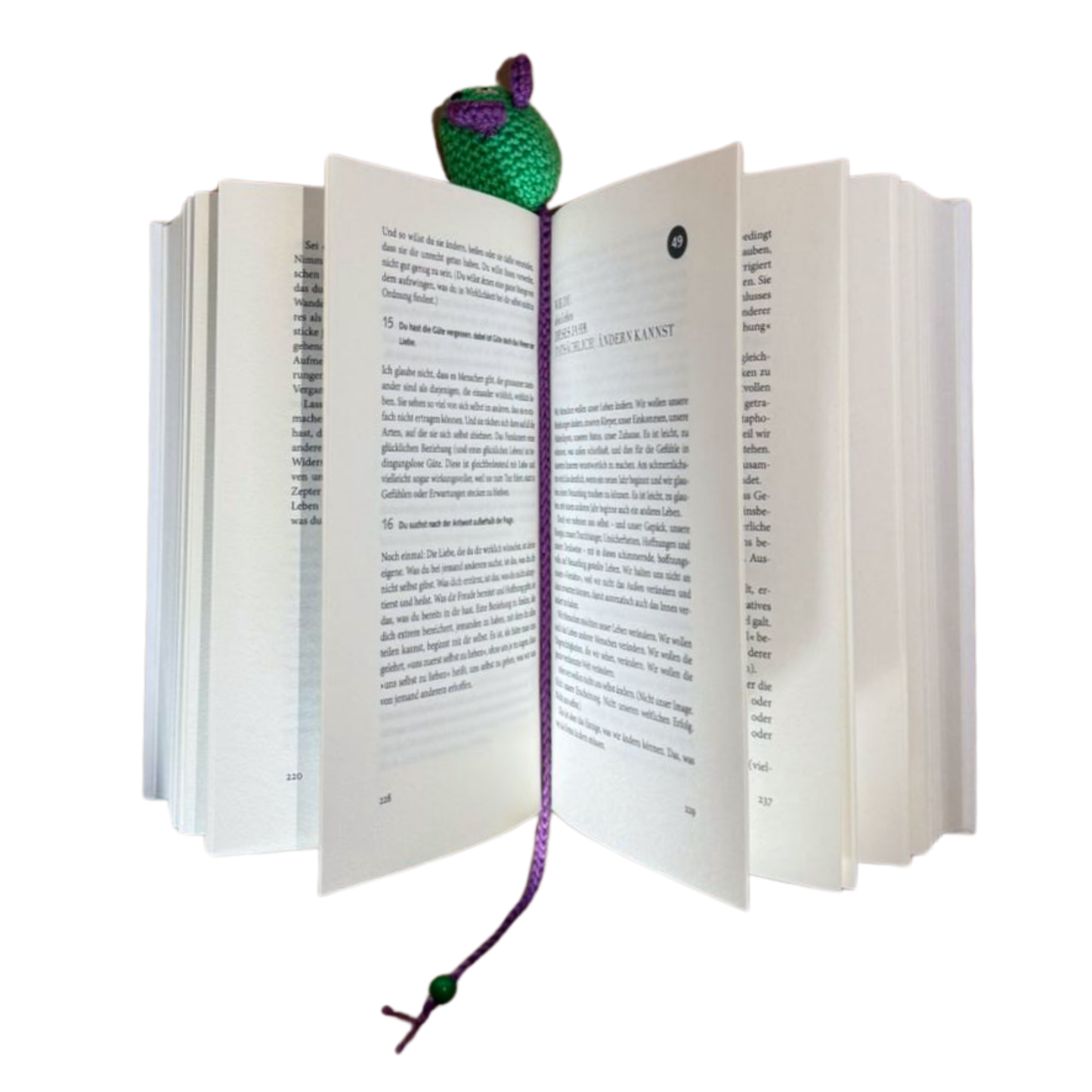 Lesezeichen Maus Grün/Violett