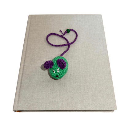 Lesezeichen Maus Grün/Violett