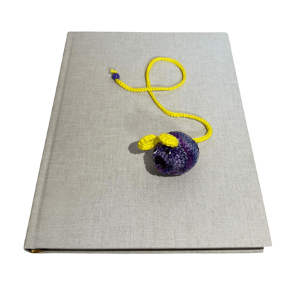 Lesezeichen Maus Lila/Gelb