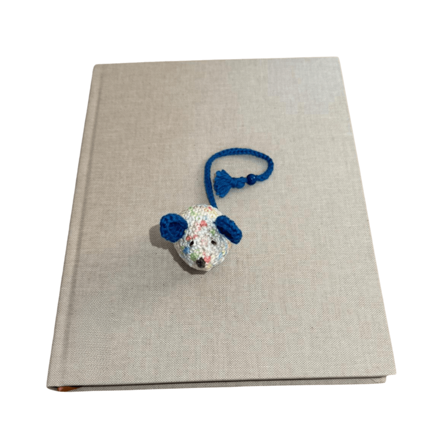 Lesezeichen Maus Weiß/Blau