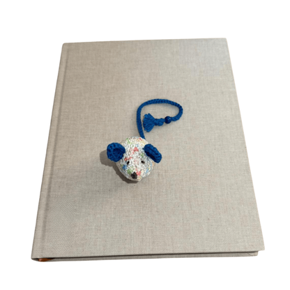 Lesezeichen Maus Weiß/Blau