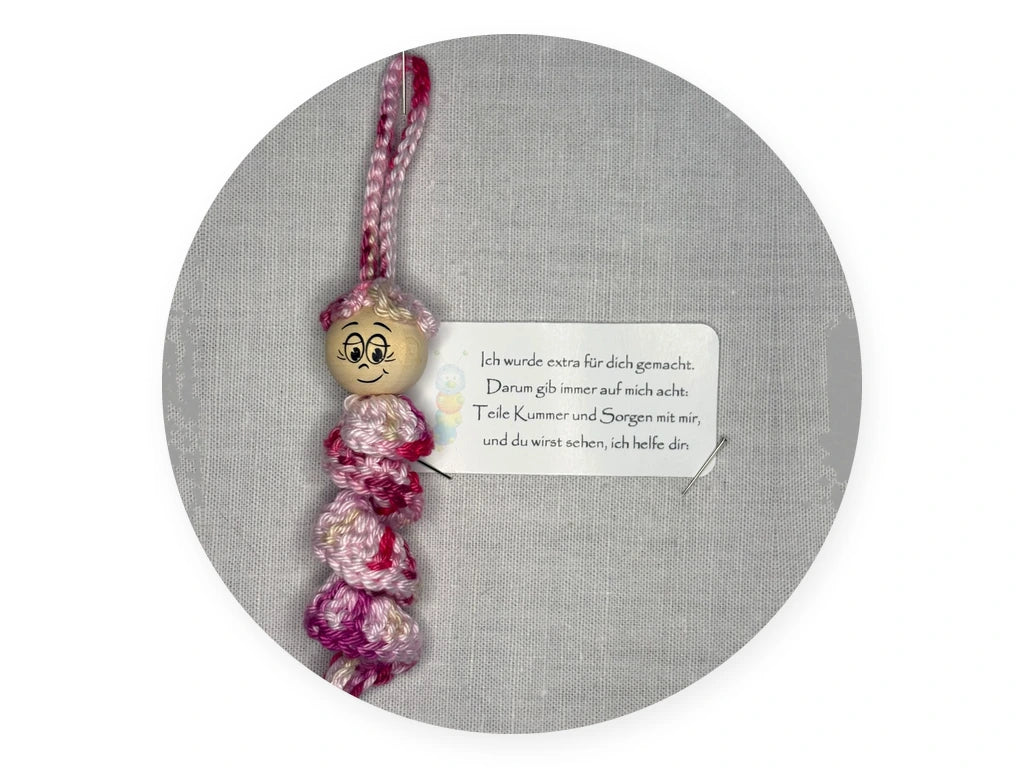 Glückswürmchen gehäkelt – Rosa